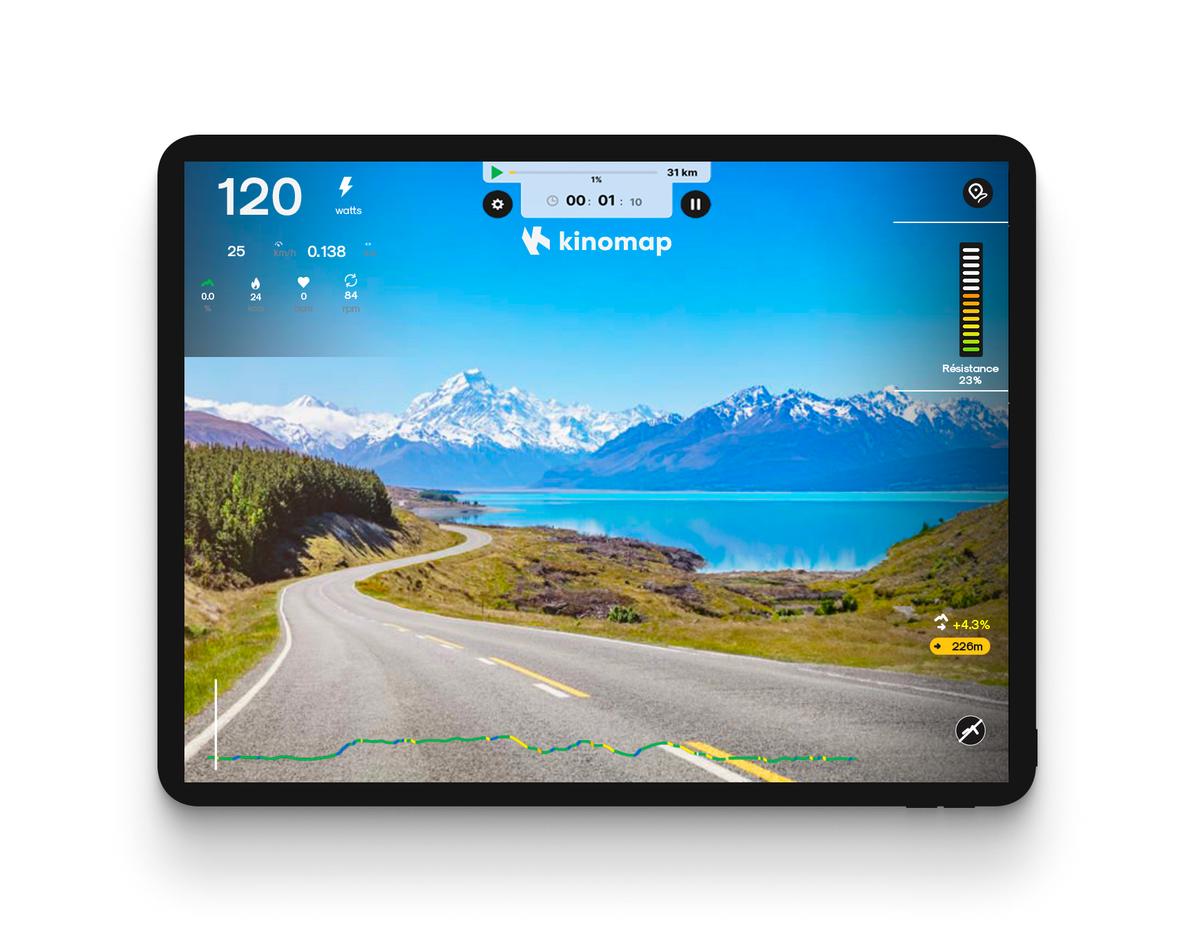 Cycling on Kinomap